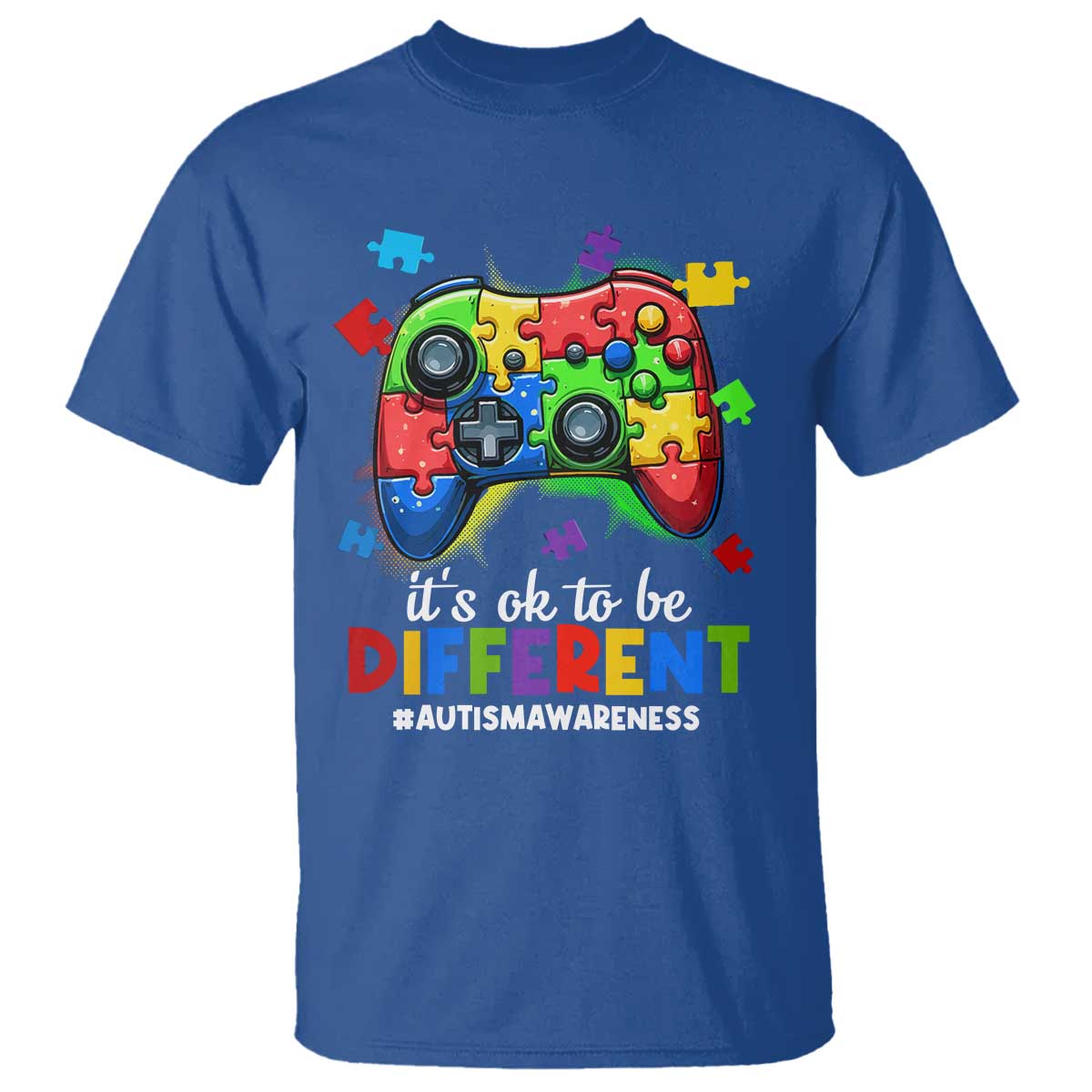 Video Game Autism Support T Shirt It's Ok To Be Different Kids