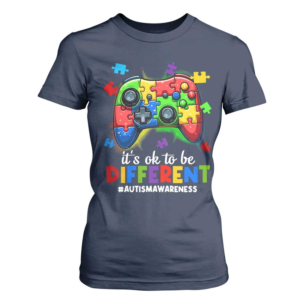 Video Game Autism Support T Shirt For Women It's Ok To Be Different Kids