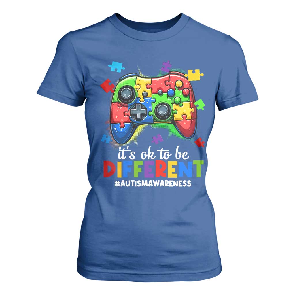 Video Game Autism Support T Shirt For Women It's Ok To Be Different Kids