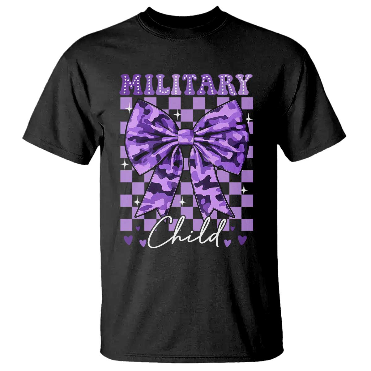 military-child-coquette-bow-t-shirt-purple-up-camo