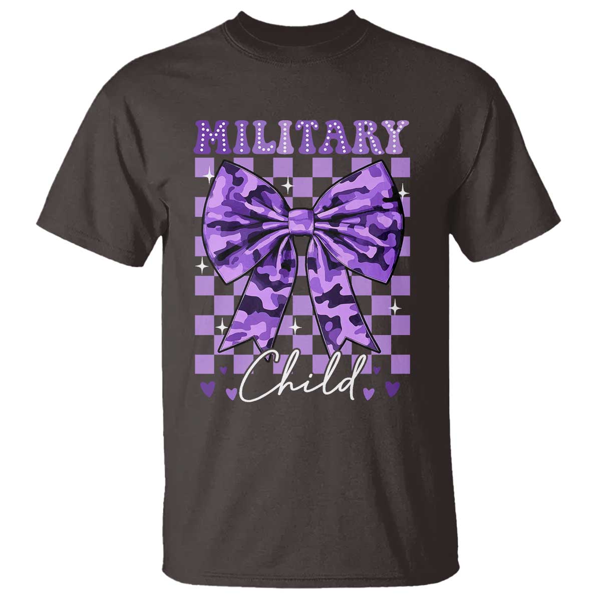 military-child-coquette-bow-t-shirt-purple-up-camo