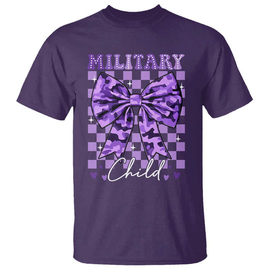 military-child-coquette-bow-t-shirt-purple-up-camo