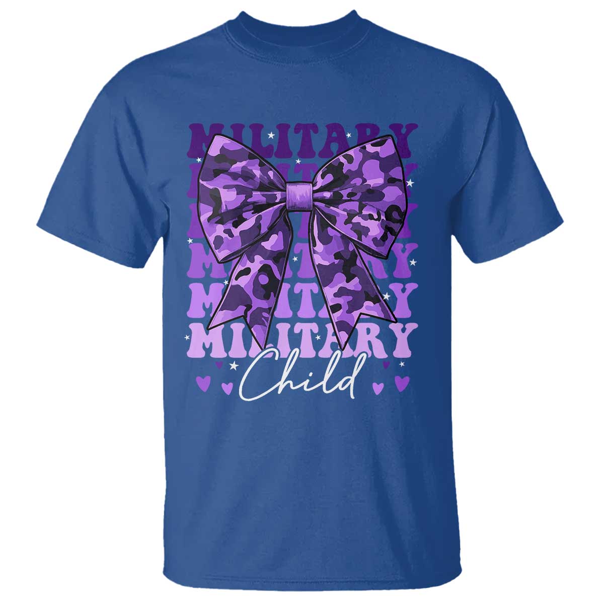 military-child-coquette-bow-t-shirt-purple-up-camo-kids-girls