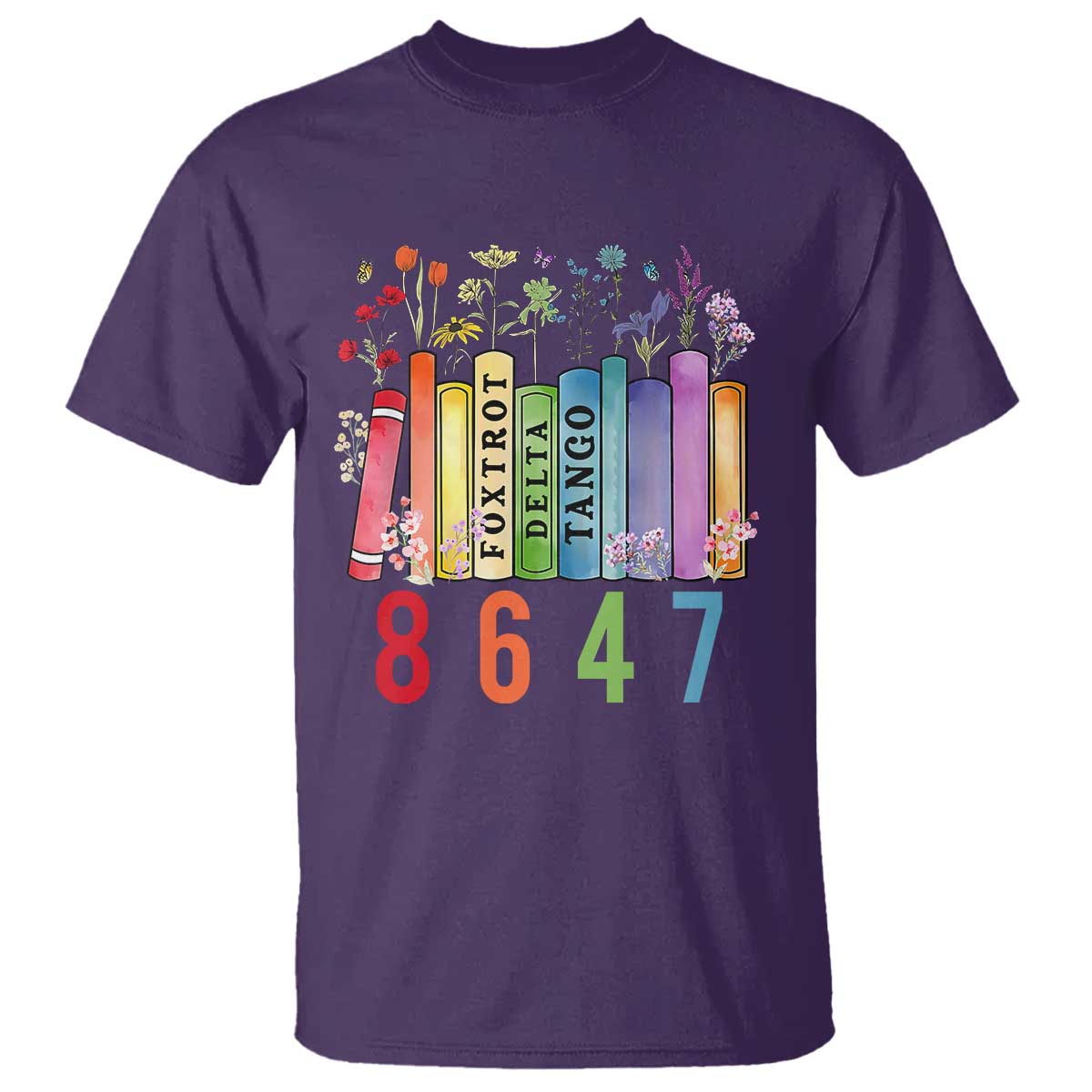 retro-8647-t-shirt-foxtrots-delta-tangos-book-flower