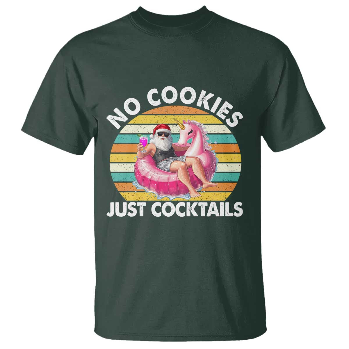 santa-christmas-in-july-t-shirt-no-cookies-just-cocktails-flamingo-summer-beach-hawaii