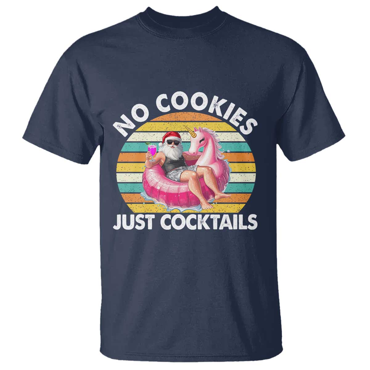 santa-christmas-in-july-t-shirt-no-cookies-just-cocktails-flamingo-summer-beach-hawaii