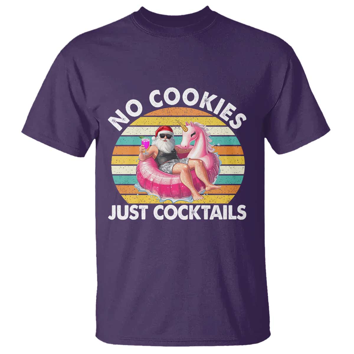 santa-christmas-in-july-t-shirt-no-cookies-just-cocktails-flamingo-summer-beach-hawaii