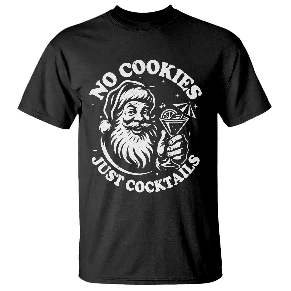 funny-santa-christmas-in-july-t-shirt-no-cookies-just-cocktails-summer-xmas