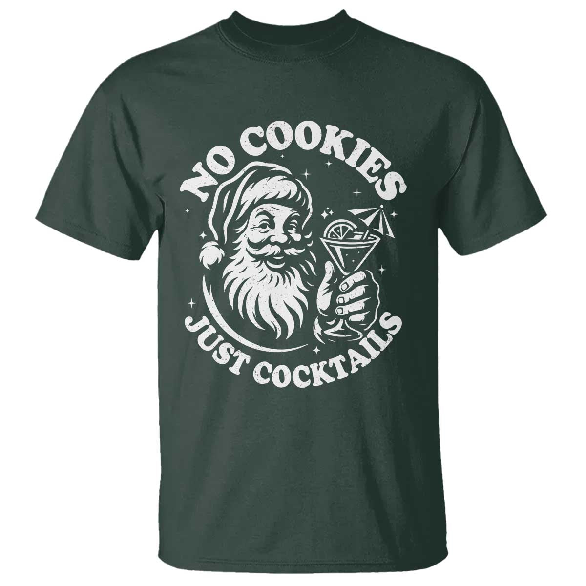 funny-santa-christmas-in-july-t-shirt-no-cookies-just-cocktails-summer-xmas