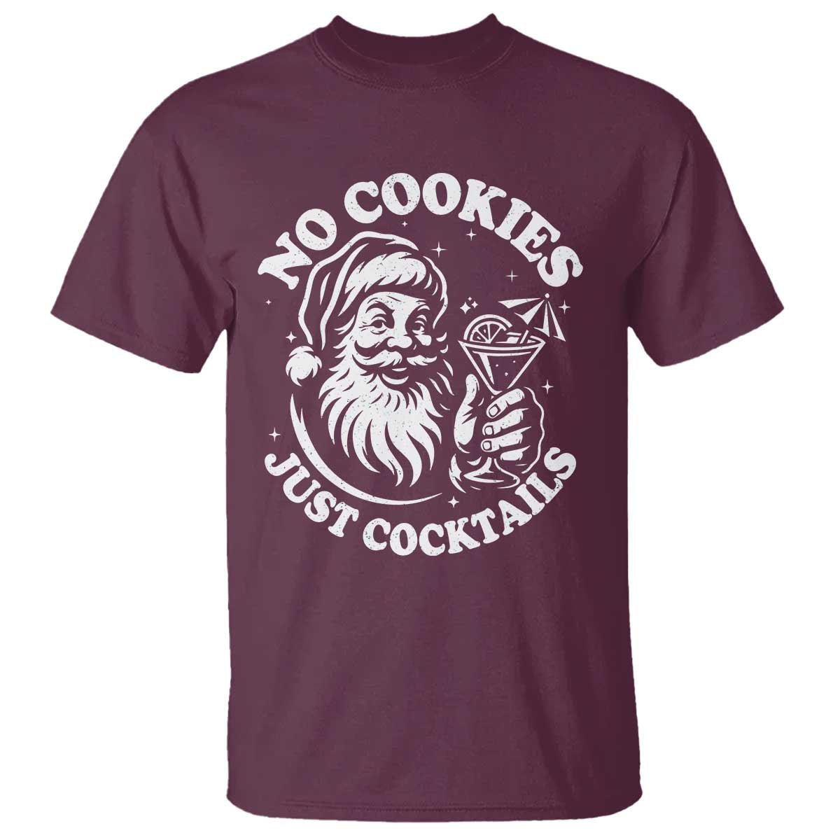 funny-santa-christmas-in-july-t-shirt-no-cookies-just-cocktails-summer-xmas