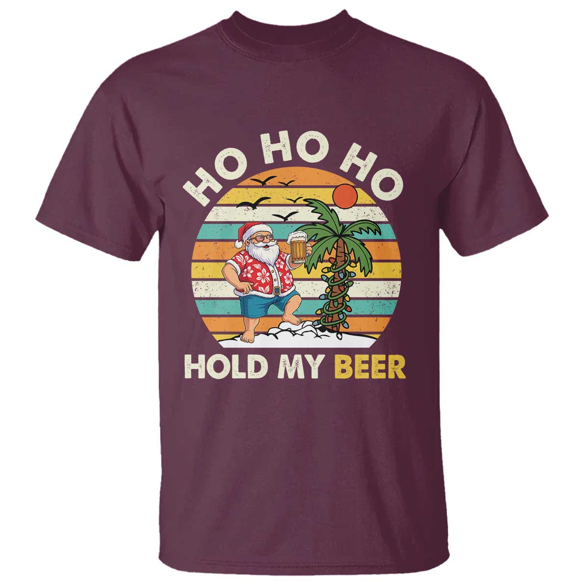 christmas-in-july-santa-ho-ho-hold-my-beer-t-shirt-summer-beach-hawaii-santa-usa-flag