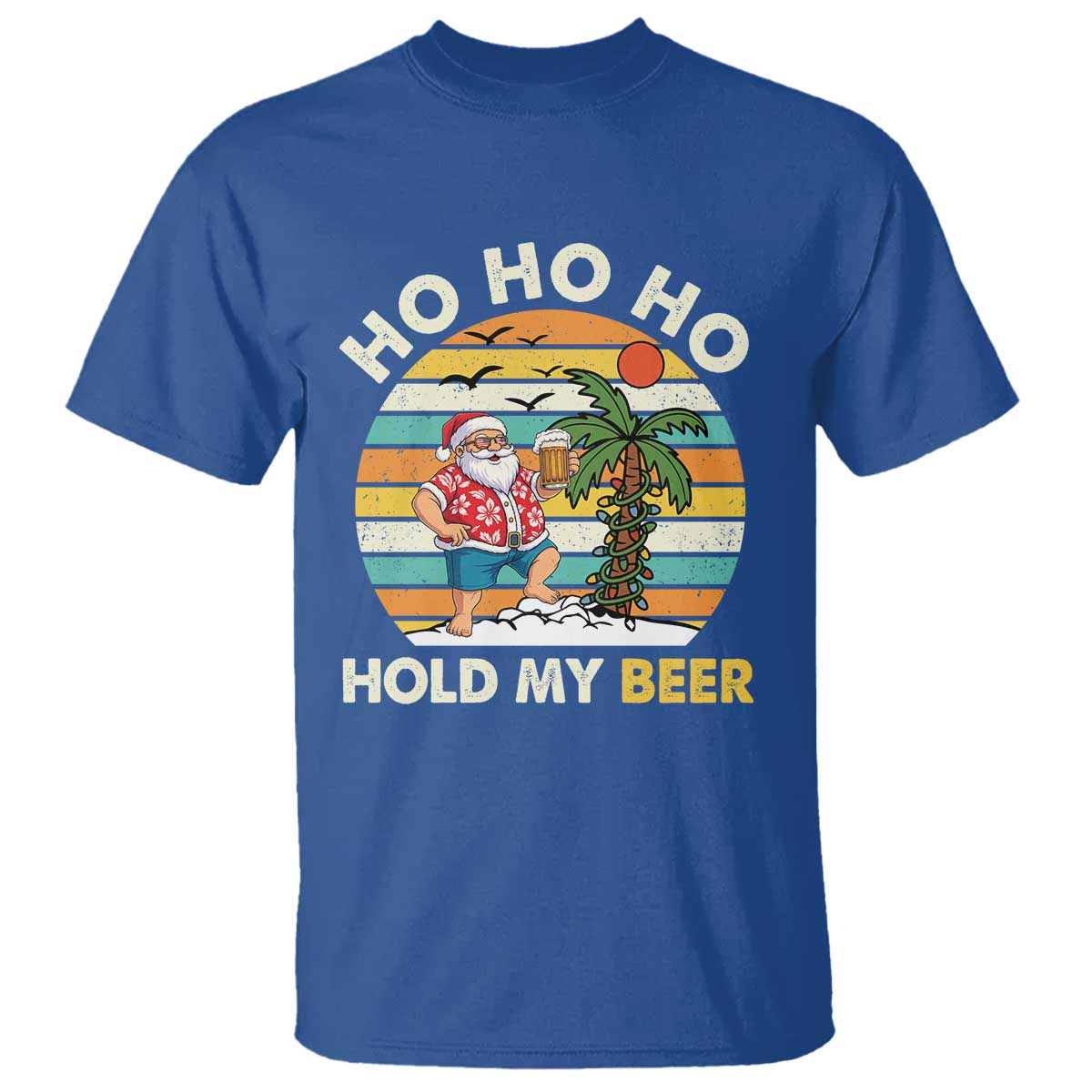 christmas-in-july-santa-ho-ho-hold-my-beer-t-shirt-summer-beach-hawaii-santa-usa-flag