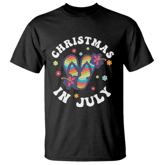 christmas-in-july-summer-beach-t-shirt-hawaii-flip-flops-hibiscus