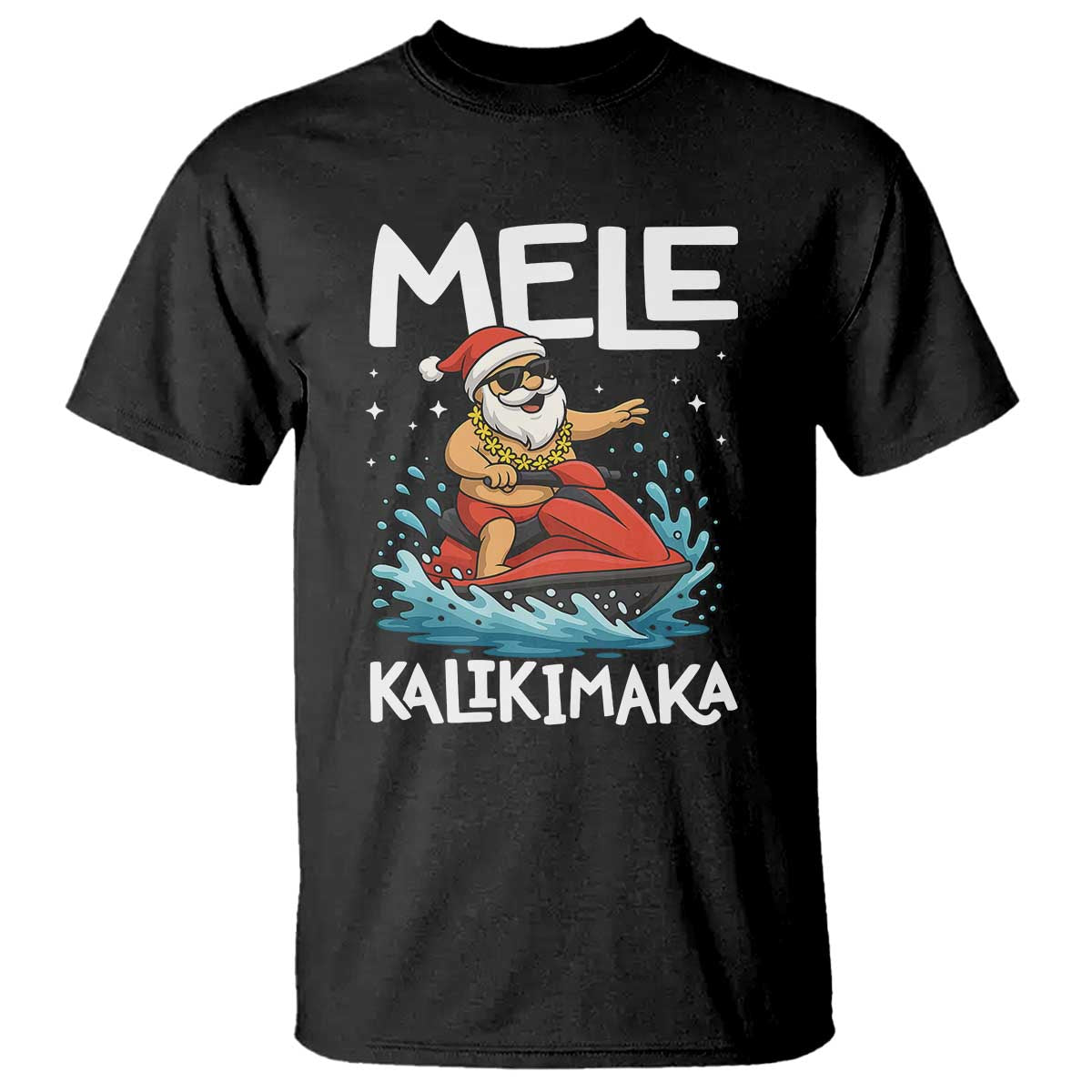 mele-kalikimaka-hawaiian-christmas-t-shirt-funny-santa-jet-ski-summer-beach-xmas-in-july