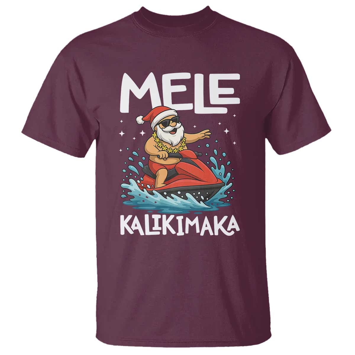 mele-kalikimaka-hawaiian-christmas-t-shirt-funny-santa-jet-ski-summer-beach-xmas-in-july