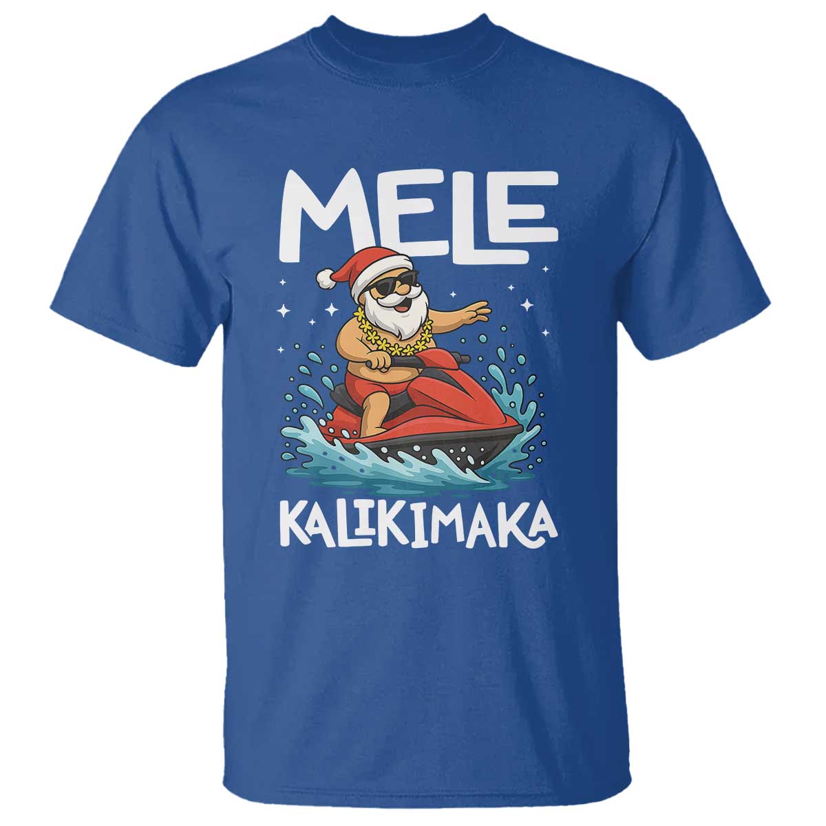 mele-kalikimaka-hawaiian-christmas-t-shirt-funny-santa-jet-ski-summer-beach-xmas-in-july