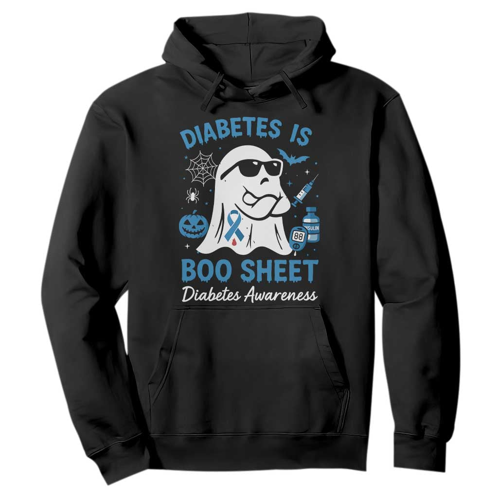 Diabetes is Boo Sheet Hoodie Funny Halloween Ghost Diabetes Type 1 2 Support