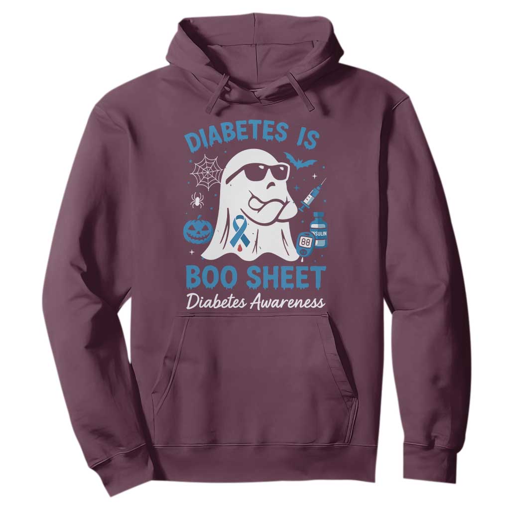 Diabetes is Boo Sheet Hoodie Funny Halloween Ghost Diabetes Type 1 2 Support