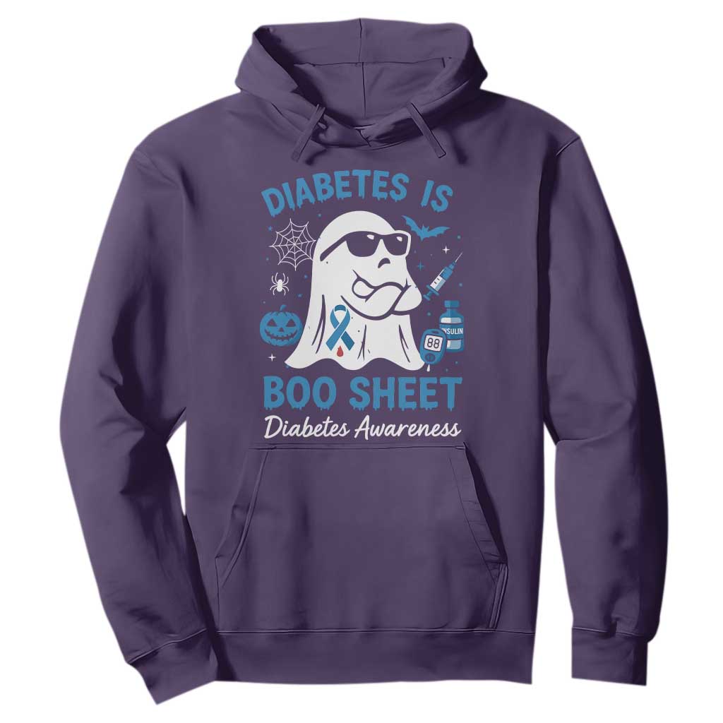 Diabetes is Boo Sheet Hoodie Funny Halloween Ghost Diabetes Type 1 2 Support