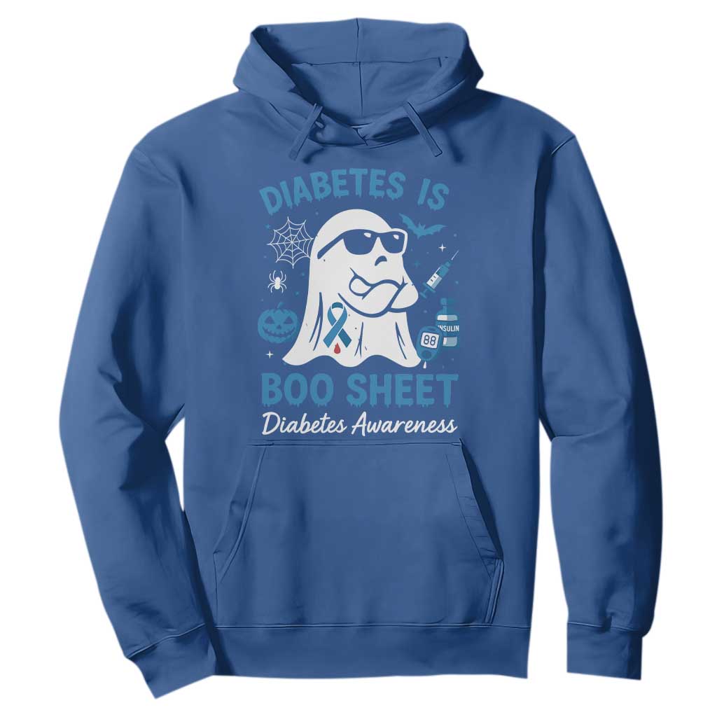 Diabetes is Boo Sheet Hoodie Funny Halloween Ghost Diabetes Type 1 2 Support