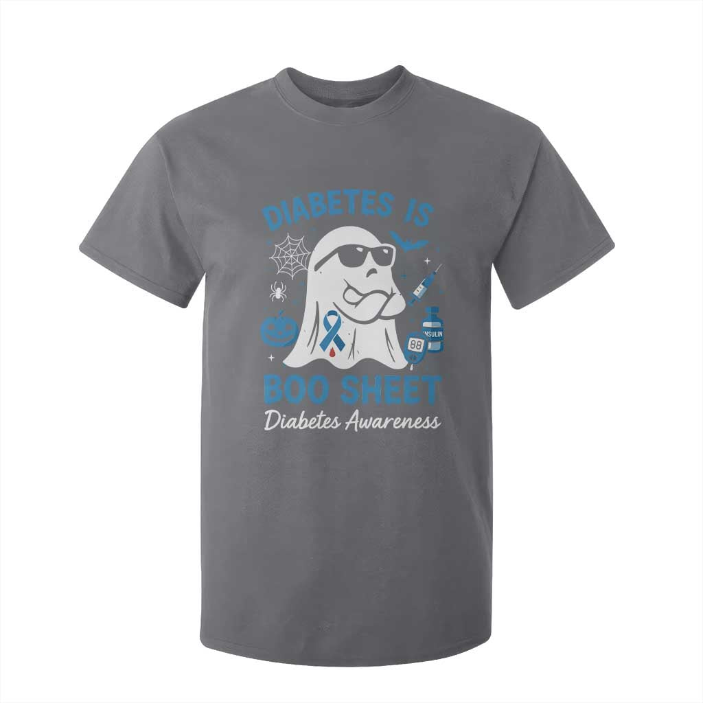 Diabetes is Boo Sheet T Shirt For Kid Funny Halloween Ghost Diabetes Type 1 2 Support