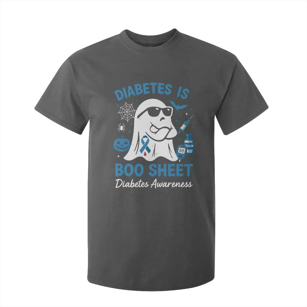 Diabetes is Boo Sheet T Shirt For Kid Funny Halloween Ghost Diabetes Type 1 2 Support