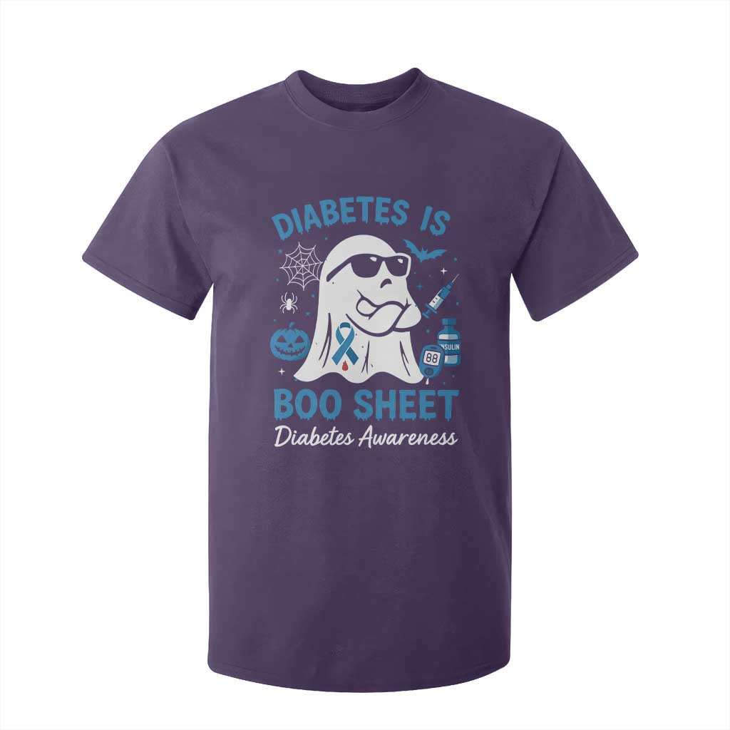 Diabetes is Boo Sheet T Shirt For Kid Funny Halloween Ghost Diabetes Type 1 2 Support