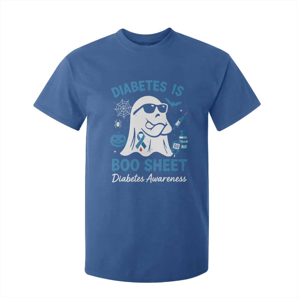 Diabetes is Boo Sheet T Shirt For Kid Funny Halloween Ghost Diabetes Type 1 2 Support