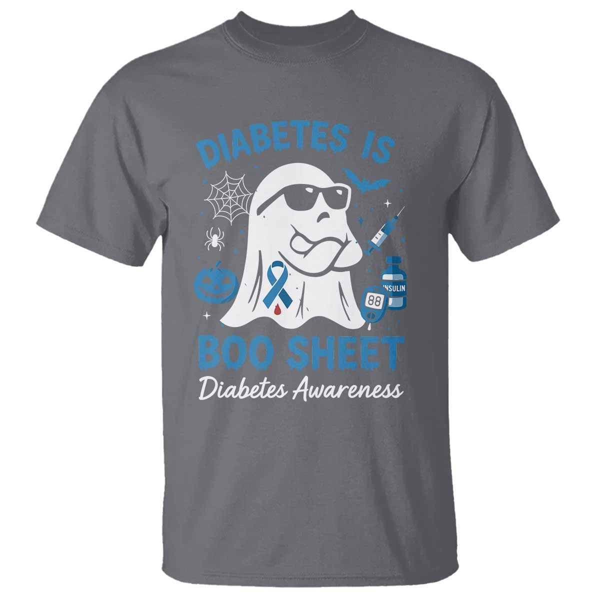 Diabetes is Boo Sheet T Shirt Funny Halloween Ghost Diabetes Type 1 2 Support