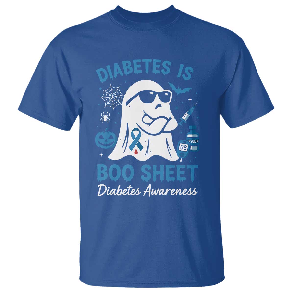 Diabetes is Boo Sheet T Shirt Funny Halloween Ghost Diabetes Type 1 2 Support