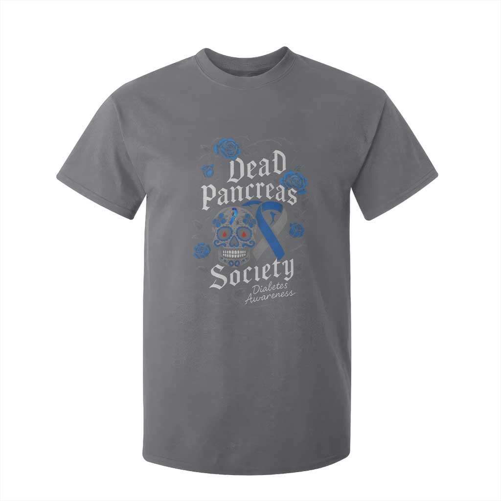 Funny Diabetes Type 1 Support T Shirt For Kid Dead Pancreas Society Sugar Skull