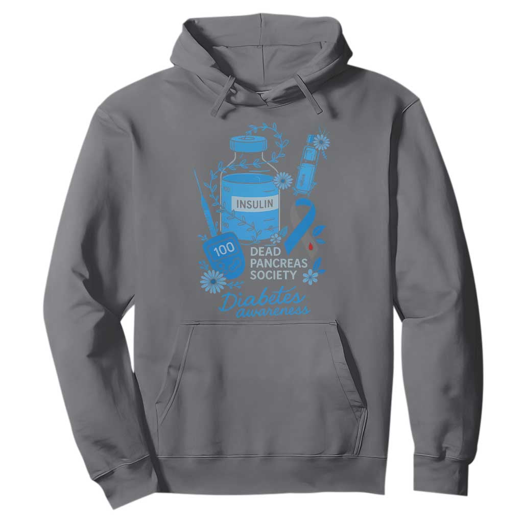 Dead Pancreas Society Hoodie Funny Diabetes Support Insulin T1D Support