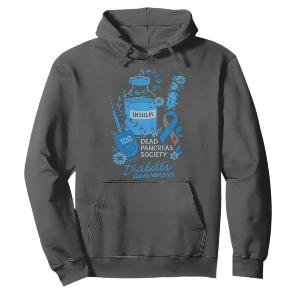Dead Pancreas Society Hoodie Funny Diabetes Support Insulin T1D Support