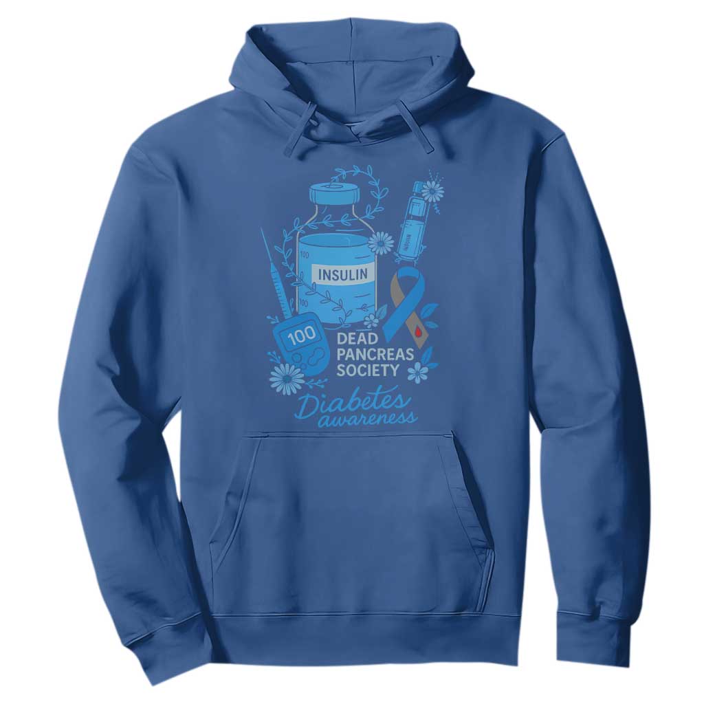 Dead Pancreas Society Hoodie Funny Diabetes Support Insulin T1D Support