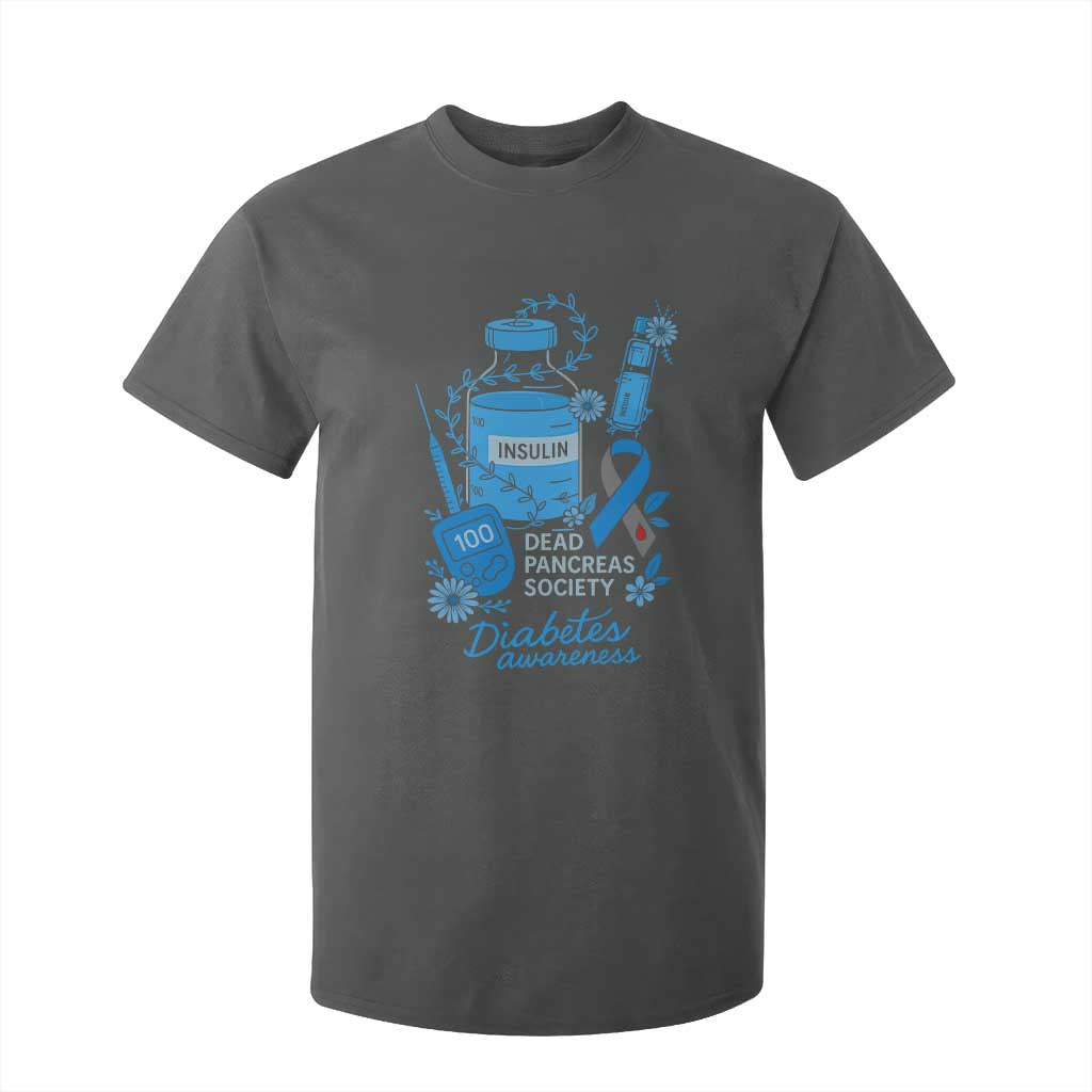 Dead Pancreas Society T Shirt For Kid Funny Diabetes Support Insulin T1D Support
