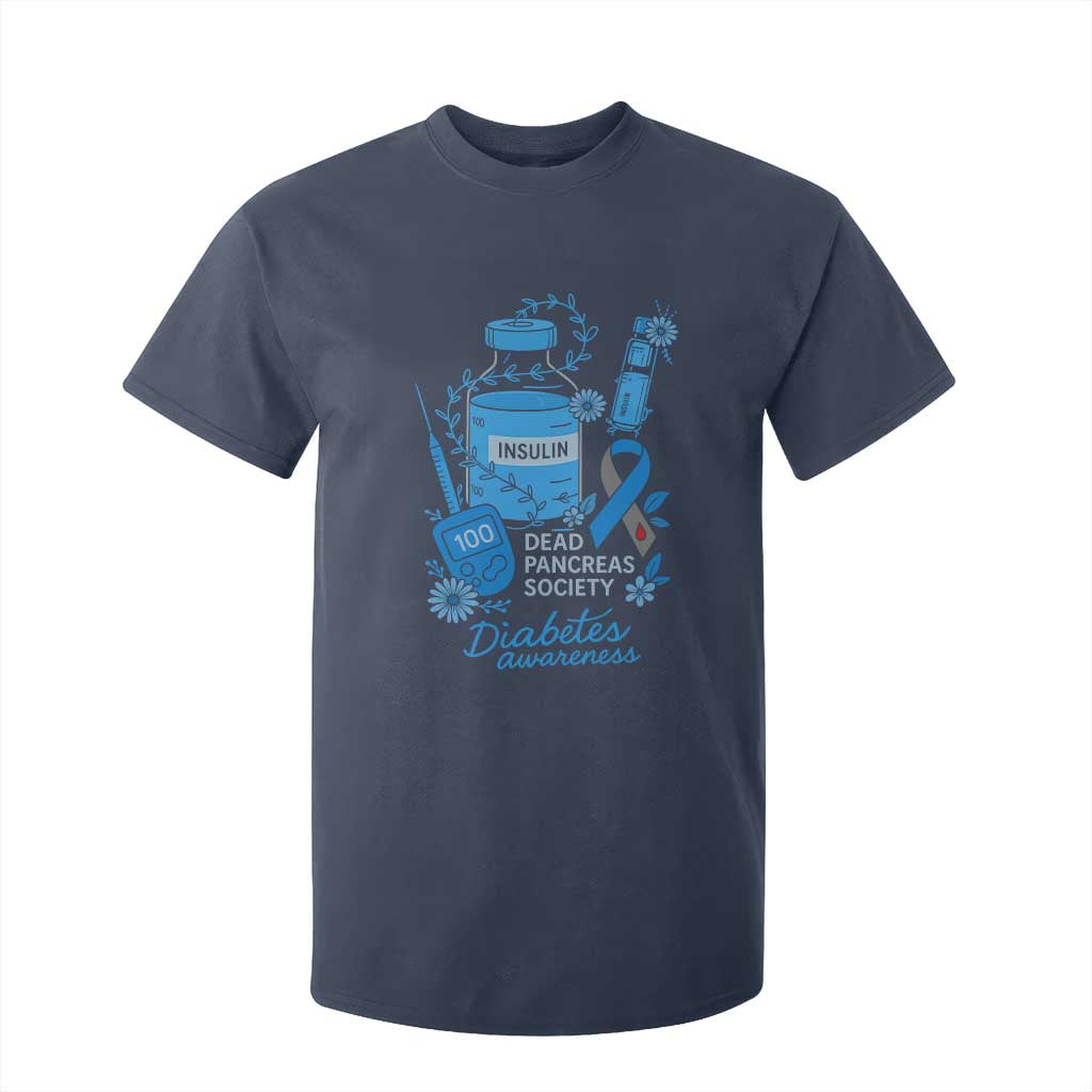 Dead Pancreas Society T Shirt For Kid Funny Diabetes Support Insulin T1D Support