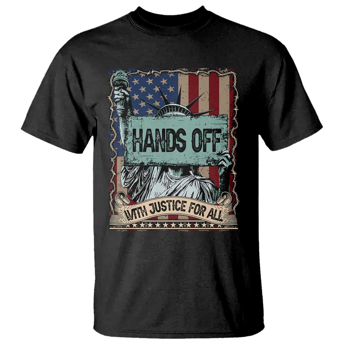 funny-hands-off-with-justice-for-all-t-shirt-statue-of-liberty-american-flag