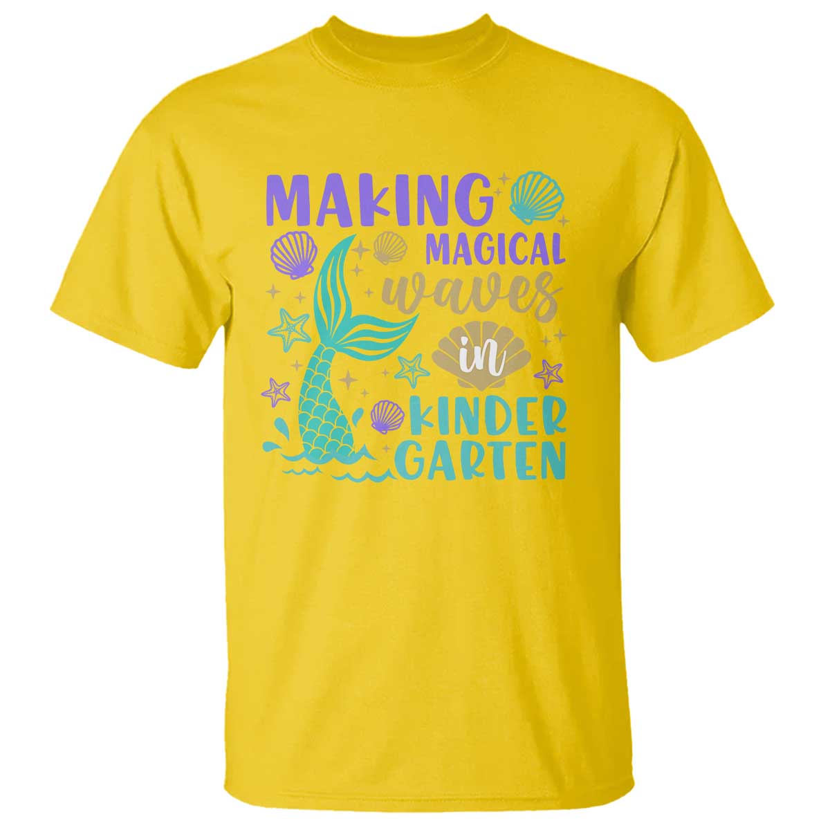 making-magical-waves-in-kindergarten-t-shirt-mythical-mermaid-seashell-starfish