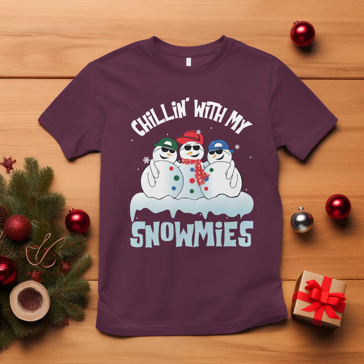 funny-christmas-snowman-t-shirt-chillin-with-my-snowmies-squad