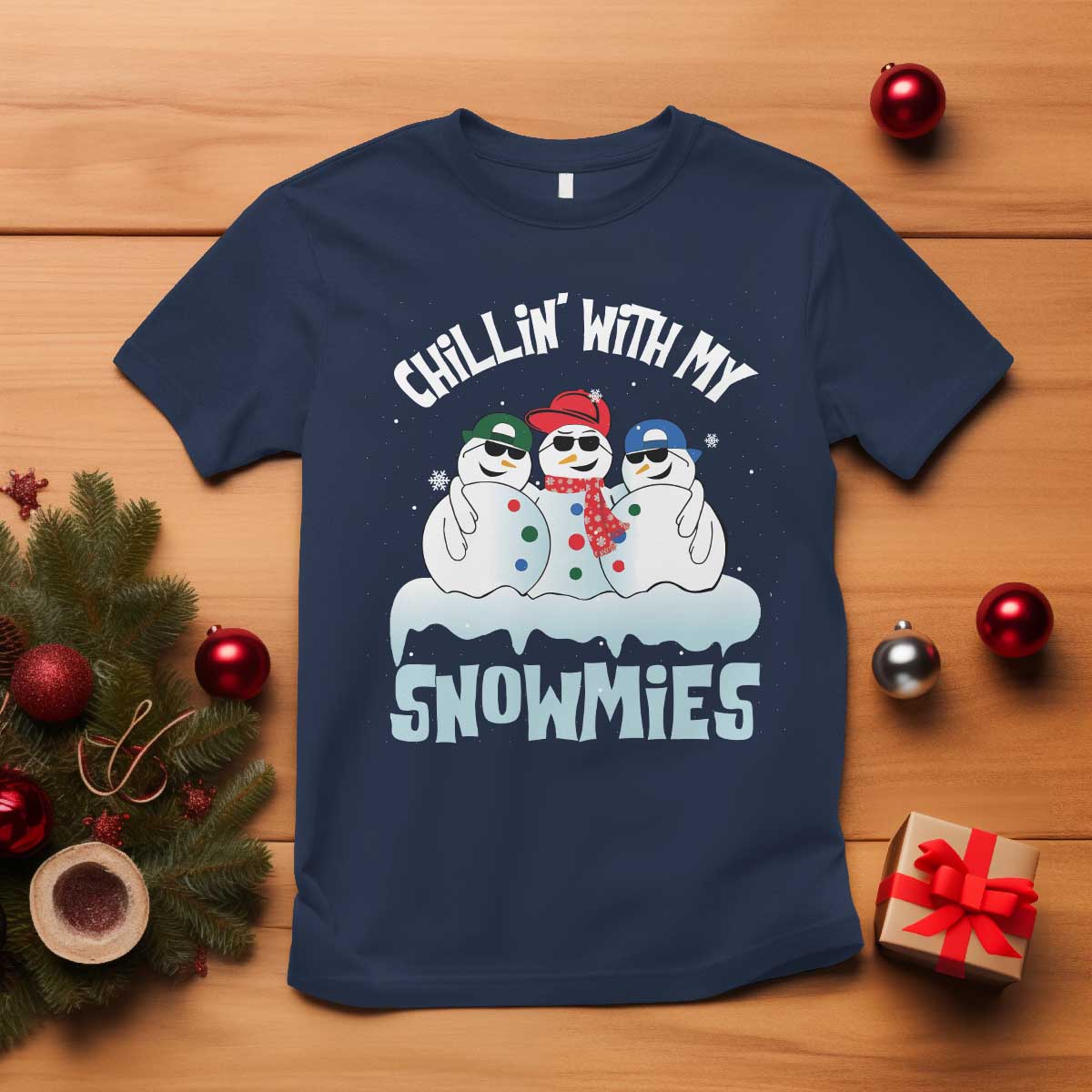 funny-christmas-snowman-t-shirt-chillin-with-my-snowmies-squad