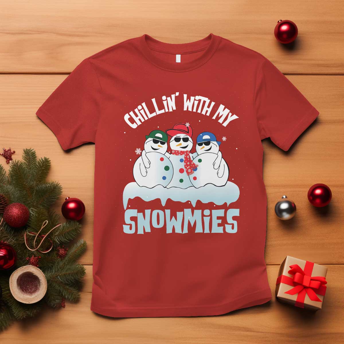 funny-christmas-snowman-t-shirt-chillin-with-my-snowmies-squad