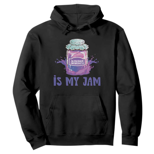 Alzheimer Is My Jam Hoodie Alzheimer Support Funny Saying Quotes Grape Jar