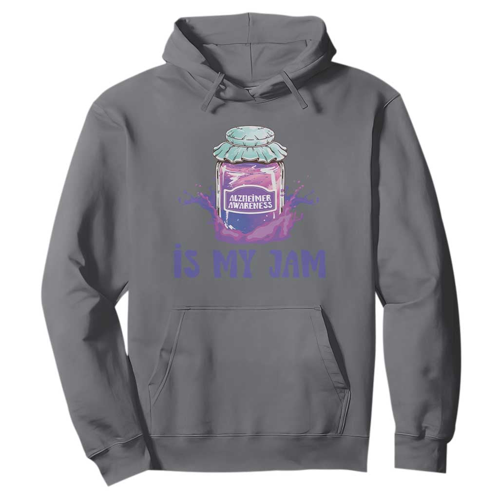 Alzheimer Is My Jam Hoodie Alzheimer Support Funny Saying Quotes Grape Jar