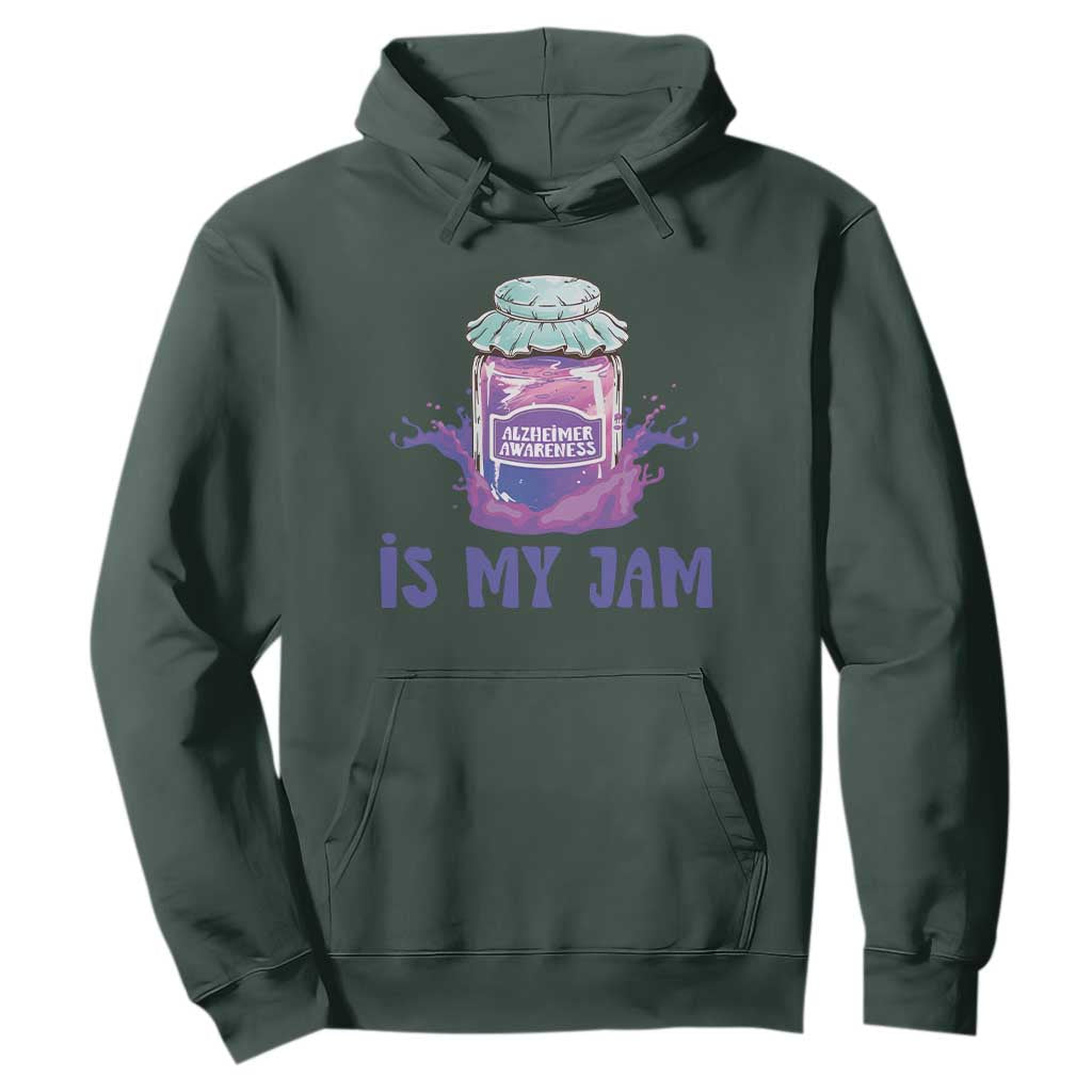 Alzheimer Is My Jam Hoodie Alzheimer Support Funny Saying Quotes Grape Jar
