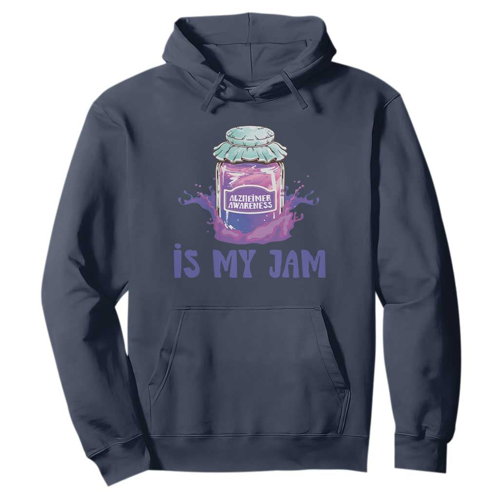Alzheimer Is My Jam Hoodie Alzheimer Support Funny Saying Quotes Grape Jar