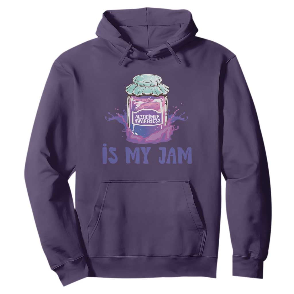 Alzheimer Is My Jam Hoodie Alzheimer Support Funny Saying Quotes Grape Jar