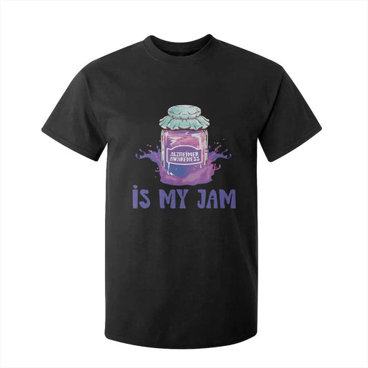 Alzheimer Is My Jam T Shirt For Kid Alzheimer Support Funny Saying Quotes Grape Jar