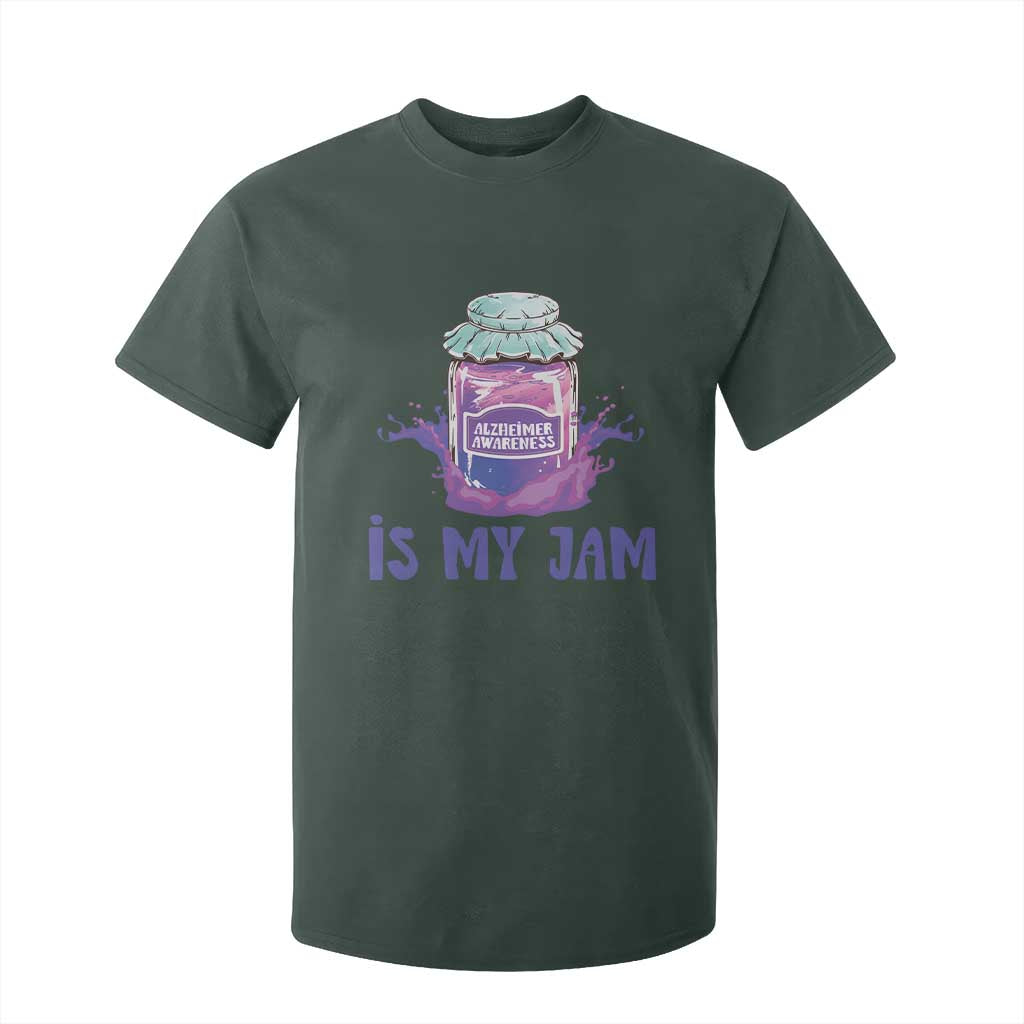 Alzheimer Is My Jam T Shirt For Kid Alzheimer Support Funny Saying Quotes Grape Jar