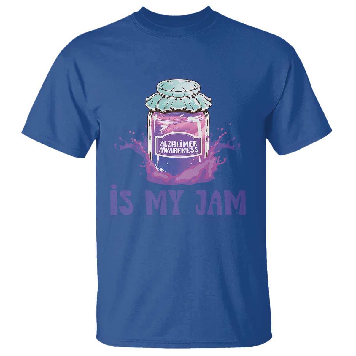Alzheimer Is My Jam T Shirt Alzheimer Support Funny Saying Quotes Grape Jar