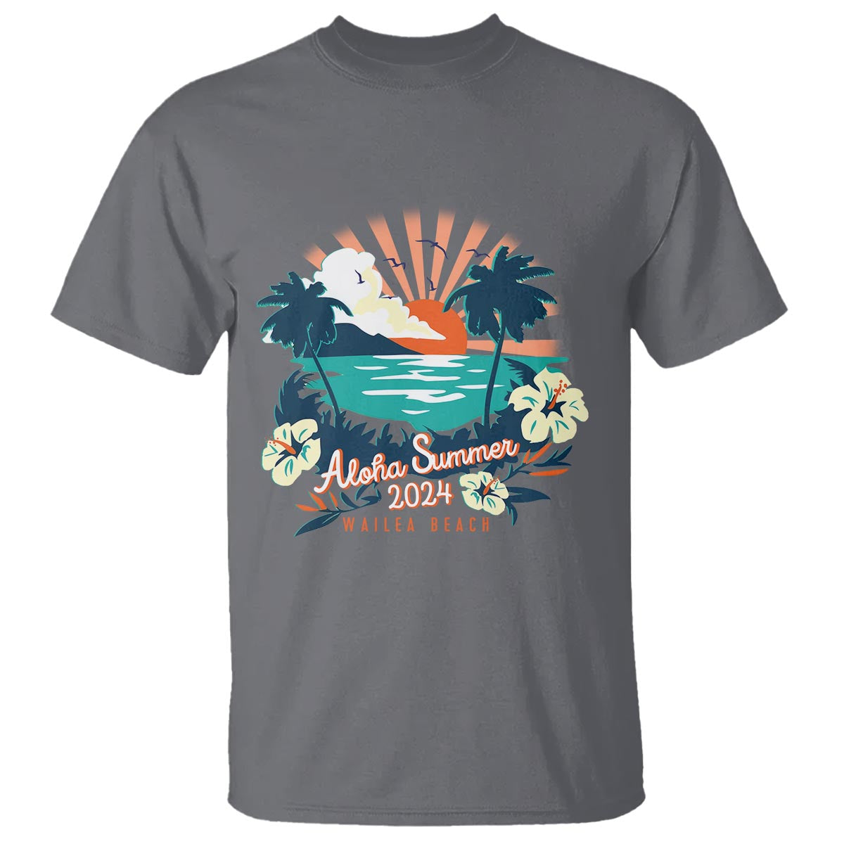 summer-beach-t-shirt-vintage-aloha-summer-2024-wailea-hibiscus-flower